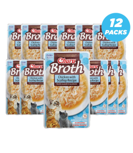 Inaba Chicken Broth with Scallop 40g - Pack of 12