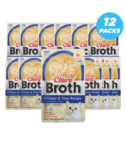 Inaba Chicken Broth with Tuna 40g - Pack of 12