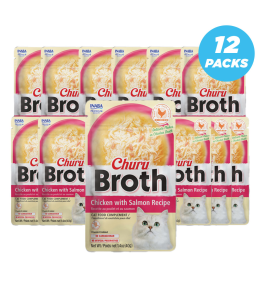 Inaba Chicken Broth with Salmon 40g - Pack of 12