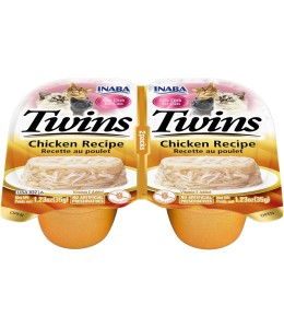 Inaba Chicken Recipe - Twins Cup Cat Treats 70g - Pack of 12