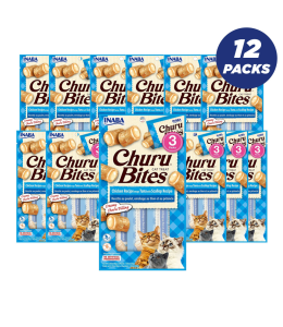 INABA CHURU chicken recipe wraps tuna with scallop recipe 30g /3 pouches per pack - Pack of 12