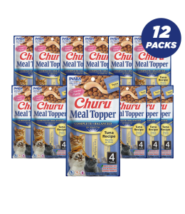 Inaba Churu Complete & Balanced For Adult Cats Tuna Recipe Cat Treats 56g - Pack of 12