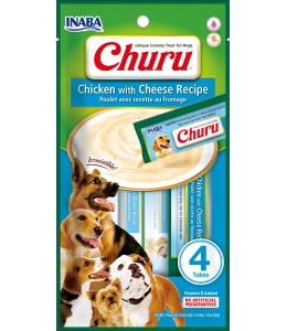 INABA CHURU chicken with cheese recipe 56g/4 sticks per pack - Pack of 12