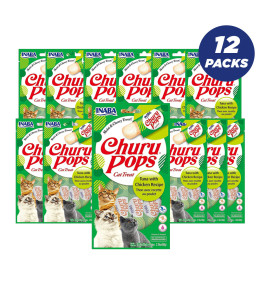 INABA CHURU POPS TUNA-CHICKEN 60g/4 sticks per pack - Pack of 12
