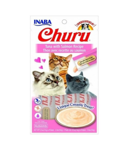 INABA CHURU TUNA WITH SALMON 56 g/4 sticks - Pack of 12