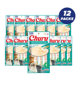 INABA CHURU CHICKEN WITH CRAB 56 g/4 sticks - Pack of 12