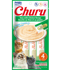 INABA CHURU TUNA WITH CHICKEN 56 g/4 sticks - Pack of 12