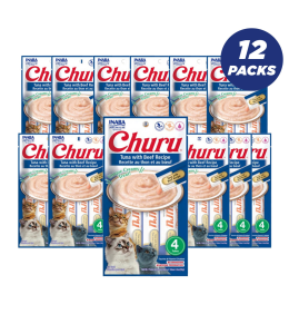 Inaba Churu Tuna with Beef - 56g - Pack of 12