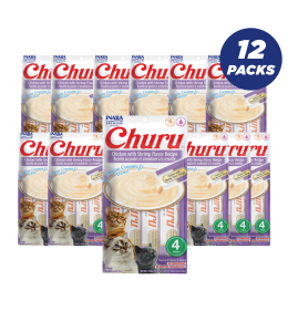 Inaba Churu Chicken With Shrimp 56g - 4 Sticks Per Pack - Pack of 12
