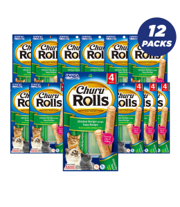 INABA CHURU chicken recipe wraps tuna recipe 40g/4 sticks per pack - Pack of 12