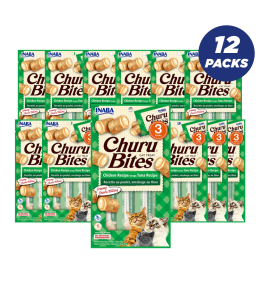 INABA CHURU chicken recipe wraps tuna recipe 30g /3 pouches per pack - Pack of 12