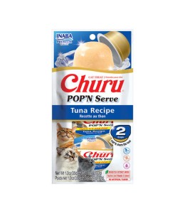 Inaba Churu Pop'N Serve Tuna Recipe Cat Treats 70g - Pack of 12