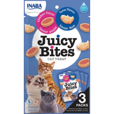 INABA Juicy Bites Tuna & Chicken Flavor 33.9g /3 pouches per pack - Pack of 12