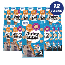 INABA Juicy Bites Scallop & Crab Flavor 33.9g /3 pouches per pack - Pack of 12