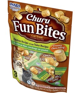 Inaba Churu Fun Bites Chicken Recipe Wraps Tuna Recipe Cat Treats 60g - Pack of 12