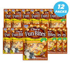 Inaba Churu Fun Bites Chicken Wraps Chicken Recipe Cat Treats 60g - Pack of 12