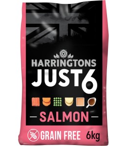Harringtons Just 6 Salmon Grain Free Adult Dry Dog Food 6KG