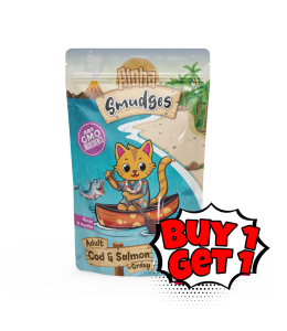 Buy 1 Get 1 free Aloha Smudges Cod & Salmon Adult Cat wet food in Gravy 85g Pouch