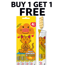 Buy 1 Get 1 free Smudges Little Licks Chicken & Cheese Creamy Bisque Treats for Adult Cat 4 x 15g