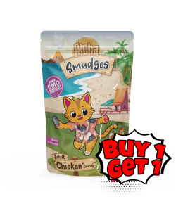 Buy 1 Get 1 free Aloha Smudges Chicken Adult Cat wet food in Gravy 85g Pouch