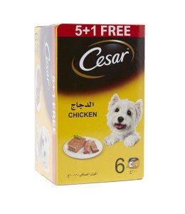 Cesar Chicken 5+1 FREE Promo Pack Wet Dog Food - 6X100G