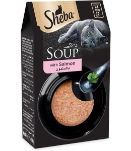 Sheba Soup with Salmon Wet Cat Food - 4X40G