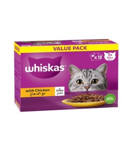 Whiskas Chicken in Gravy Wet Cat Food Value Pack 12x80g