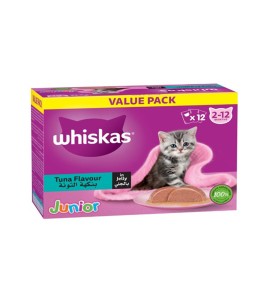 Whiskas Junior Tuna Wet Kitten Food Value Pack 12x80g