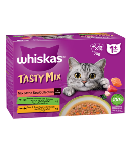 Whiskas Tasty Mix Sea Collection Wet Cat Food - 12x70G
