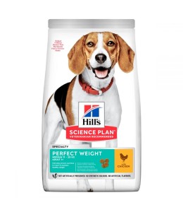 Hill's Science Plan Perfect Weight Dry Dog Food with Chicken for Medium Breed Adult Dogs- 12kg (1+ Year & 11-25kg)