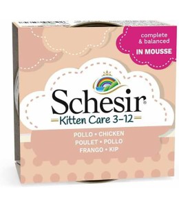 Schesir Kitten Care In Jelly 3-12 Chicken with Aloe Wet Food 85g can