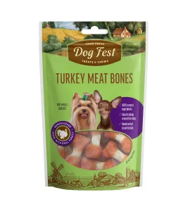 Dog Fest Turkey Meat Bones for Small Breeds 55g