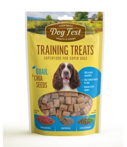 Dog Fest Training Treats with Quail & Chia Seeds 90g