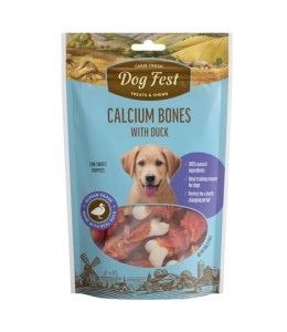 Dog Fest Calcium Bones with Duck Puppy Treats - 90g