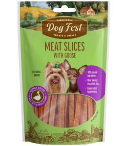 Dog fest slices with goose for small breeds 55g