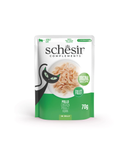 Schesir Complements Cat Wet Food  in Jelly Pouch- Chicken 70g