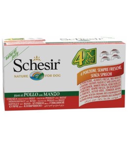 Schesir Dog Wet Food-Chicken Fillets With Beef - 340g