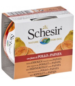 Schesir Dog Wet Food-Chicken Fillets With Papaya - 150g