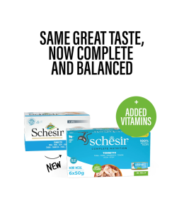Schesir Complete & Balanced Nutrition Wet Cat Food in Jelly Can Multi pack - Tuna-(6X50g)