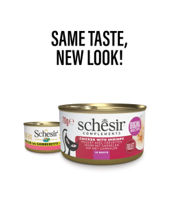 Schesir Cat Can Broth-Wet Food Chicken with Shrimps - 70g