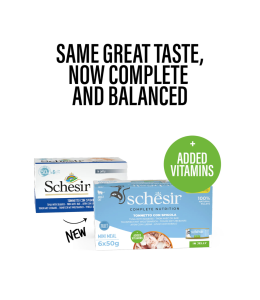 Schesir Complete & Balanced Nutrition Wet Cat Food in Jelly Can Multi pack - Tuna With Seabass-(6X50g)