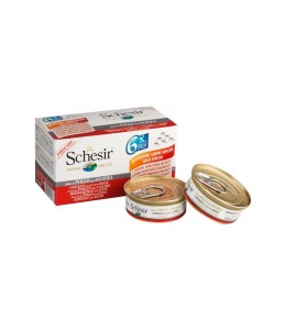 Schesir Cat Multipack Can Wet Food-Chicken fillets With Duck 6x50g  - 300g