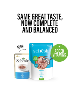 Schesir Complete & Balanced Nutrition Wet Cat Food in Jelly Pouch- Tuna 85g