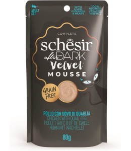 Schesir After Dark Velvet Mousse For Cat - Chicken With Quile Egg 80g