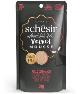 Schesir After Dark Velvet Mousse For Cat - Chicken With Beef 80g