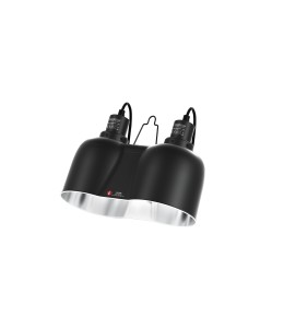 ReptiWorks Double Dome Max.150W×228.6X13.7X20.7Cm / 11.2"X5.4"X8.1"