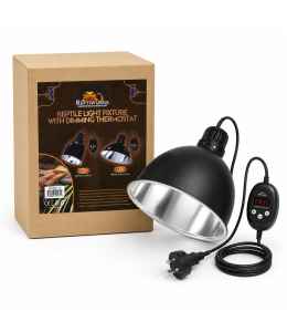 ReptiWorks Reptile Light Fixture With Dimming Thermostat 5.5" Max.100W14X14X19.5Cm / 5.5"X5.5"X7.6
