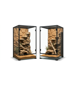 ReptiWorks Reptile Glass Terrarium-Hinge Double Doors60*45*90Cm