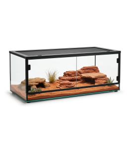 ReptiWorks Easy Folding Reptile Terrarium With Back Pvc Panel600X450X320Mm