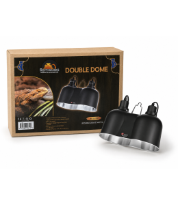 ReptiWorks Double Dome Max.150W×228.6X13.7X20.7Cm / 11.2"X5.4"X8.1"
